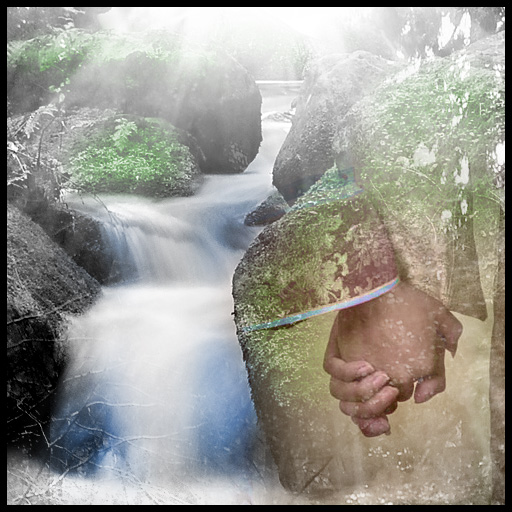 holding hands by the river